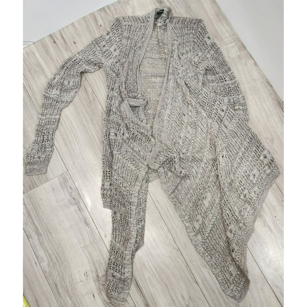 DKNY Jeans Taupe Waterfall Cardigan Sweater Woman's Size S